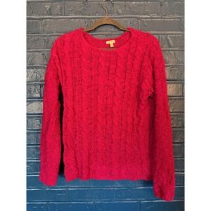 SONOMA LIFE STYLE Womens Cable Knit Sweater Pink Size‎ S Crew Neck Long Sleeve